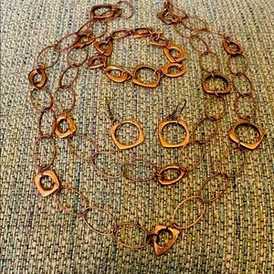 Necklace with matching bracelet and earrings